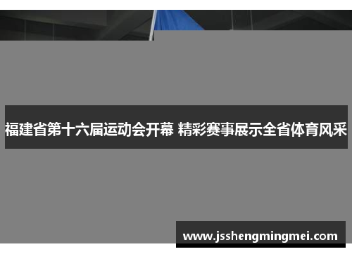 福建省第十六届运动会开幕 精彩赛事展示全省体育风采
